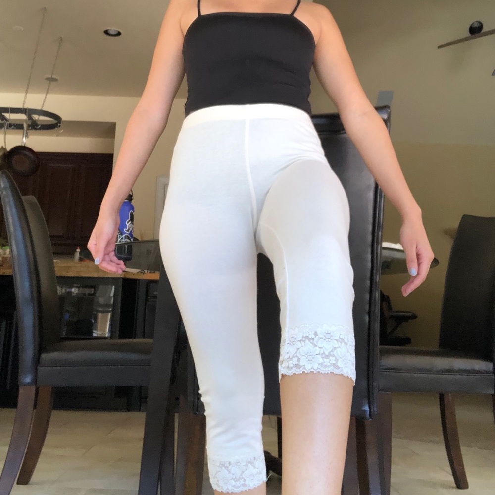 White Lace Leggings